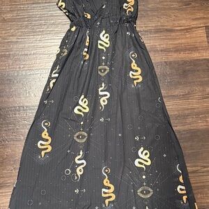 Black and Gold Maxi Dress